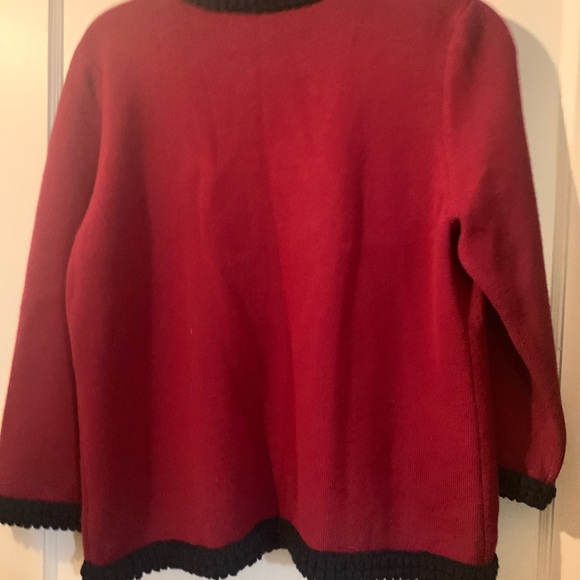 Talbots merino wool Paris inspired Lady Jacket zip front cardigan large - Picture 3 of 3